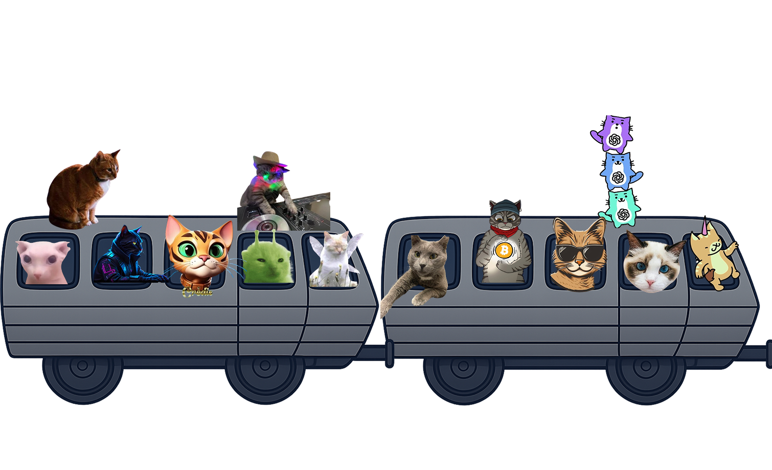 Cartoon train car 13-14 with characters